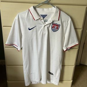 white Nike jersey collar shirt
